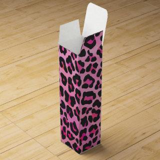 Leopard Black and Hot Pink Print Wine Box