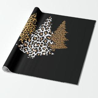 leopard christmas trees cheetah animal print gift