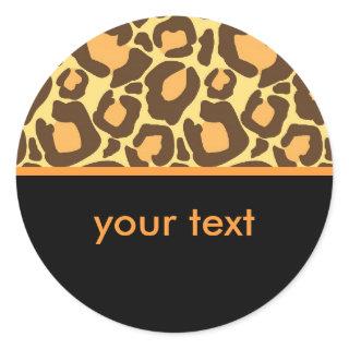 Leopard Classic Round Sticker