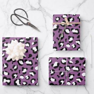 Leopard Pattern, Leopard Spots, Purple Leopard  Sheets
