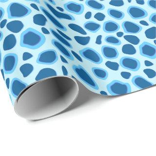 Leopard Print - Dark Cobalt and Sky blue