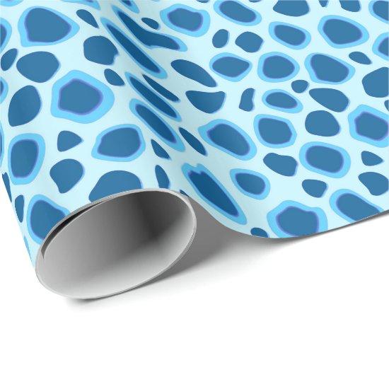 Leopard Print - Dark Cobalt and Sky blue
