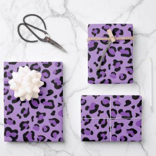 Leopard Print, Leopard Spots, Purple Leopard  Sheets