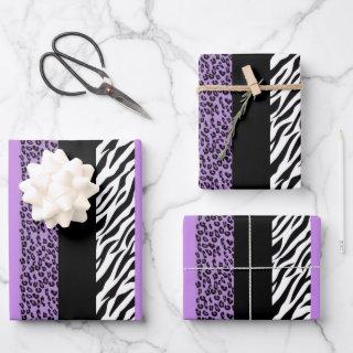 Leopard Print, Zebra Print, Animal Print, Purple  Sheets