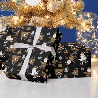 Leopard Santa Purse Pattern On Black