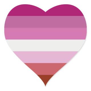 Lesbian Flag Heart Sticker