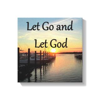 LET GO AND LET GOD SUNSET PHOTO CANVAS PRINT