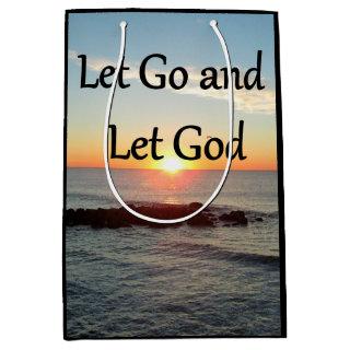 LET GO AND LET GONE SUNRISE DESIGN MEDIUM GIFT BAG
