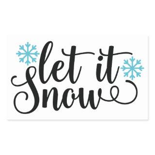 Let It Snow Rectangular Sticker