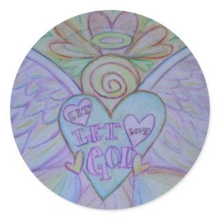 Let Love, Let God Guaridan Angel Custom Stickers