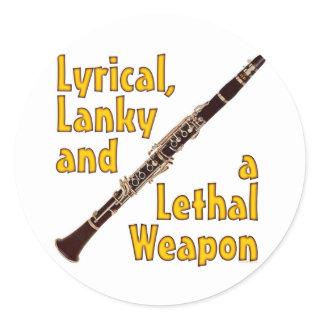 Lethal Clarinet Classic Round Sticker