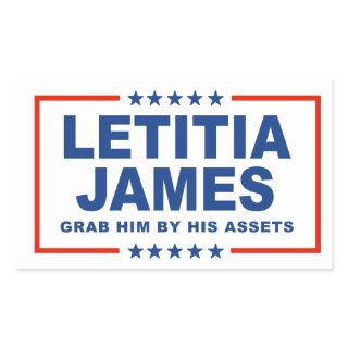 Letitia James - Grab him by his assets Rectangular Sticker