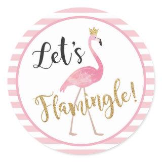 Let's Flamingle! Flamingo Sticker