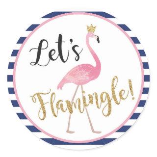 Let's Flamingle! Flamingo Sticker