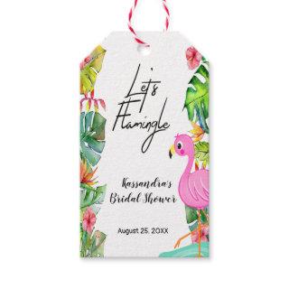 Let's Flamingle  Tropical Bridal Shower Gift Tag
