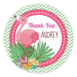 Let's Flamingle Tropical Flamingo Favor Tag