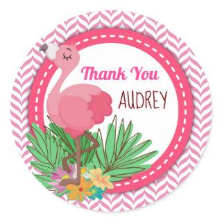 Let's Flamingle Tropical Flamingo Favor Tag