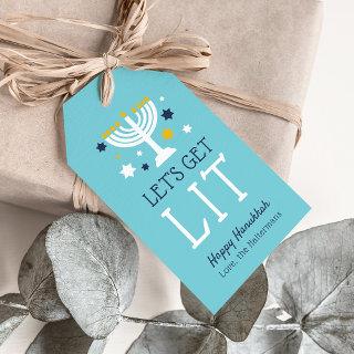 Let's Get Lit | Funny Hanukkah Gift Tags