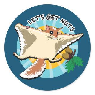 Let's Get Nuts - Flying Squirrel Classic Round Sticker
