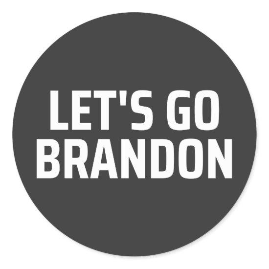let's go brandon classic round sticker