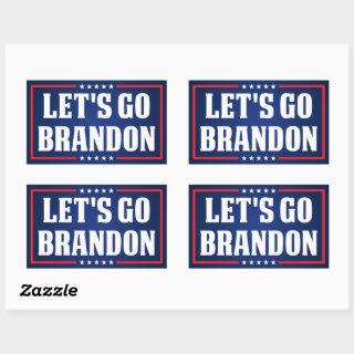 Lets Go Brandon funny anti Biden Pro trump 2024 Rectangular Sticker