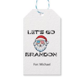 Let's Go Brandon Joe Biden Funny Santa  Gift Tags