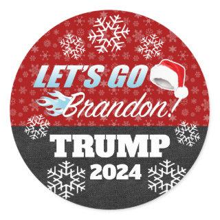 Lets Go Brandon Trump 2024 Ornament Classic Round Sticker