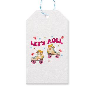Let's Roll Roller Skate Retro Skater Lovers  Gift Tags