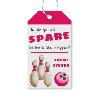 Let's Strike Up Some Fun! Bowling Birthday Party Gift Tags