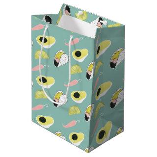 Let's Taco About Love | Taco Element Pattern Medium Gift Bag