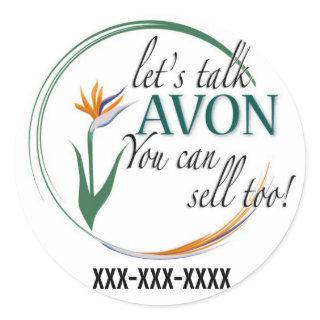 Let's Talk Avon Classic Round Sticker