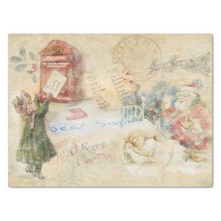 "Letter to Santa" Vintage Christmas Tissue Paper