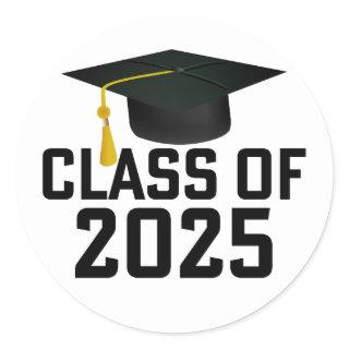 Letterman Class of 2025 Graduation  Classic Round Sticker