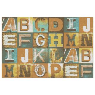 Letters Typography Retro Decoupage Tissue Paper