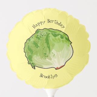Lettuce cartoon illustration  balloon