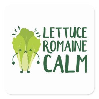Lettuce Romaine Calm Square Sticker