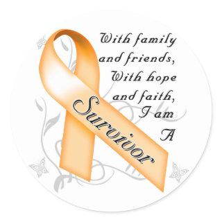 Leukemia Survivor Classic Round Sticker