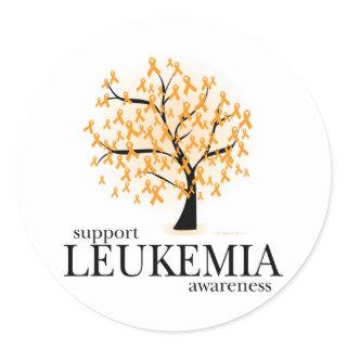 Leukemia Tree Classic Round Sticker