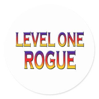 Level one rogue classic round sticker