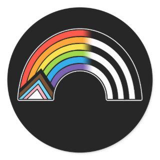 LGBT Ally Flag Progress Pride Flag Straight Ally Classic Round Sticker