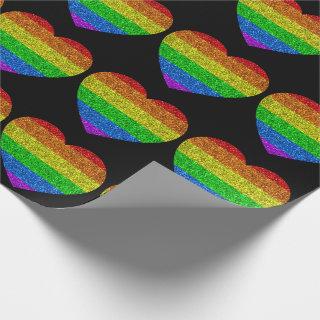 LGBT flag rainbow heart sparkles gay wedding