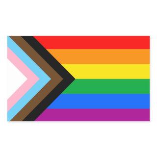 LGBT PRIDE (Progress Pride) Rectangular Sticker