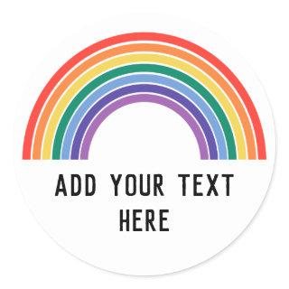 LGBT Pride Rainbow  Classic Round Sticker