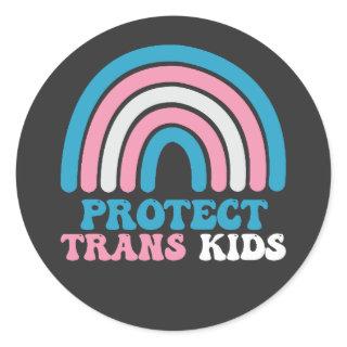 LGBT Pride Support Protect Trans Kids Classic Round Sticker