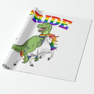 Lgbt T-Rex Dinosaur Unicorn Gay Pride Rainbow Lgbt