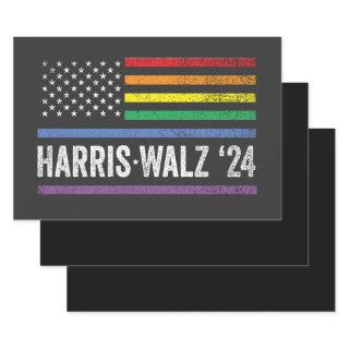 LGBTQ Harris Walz American Flag Election 2024  Sheets