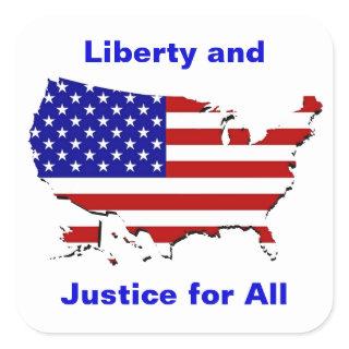 Liberty and Justice for All Sticker