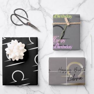 Libra Birthday Grey/Black  Sheets