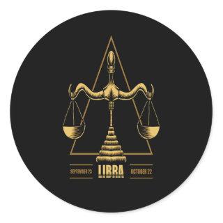Libra Zodiac Sign Classic Round Sticker