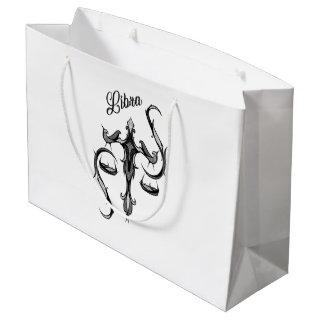 Libra Zodiac Symbol Large Gift Bag